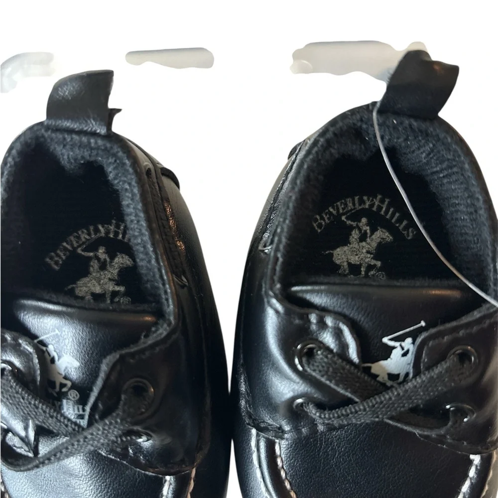 🌞 NWOT Beverly Hills Polo Club Black Dress Shoes for Kids